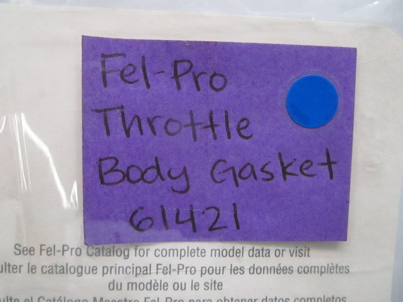 *NEW* 0810 Fel-Pro Throttle Body Gasket 61421