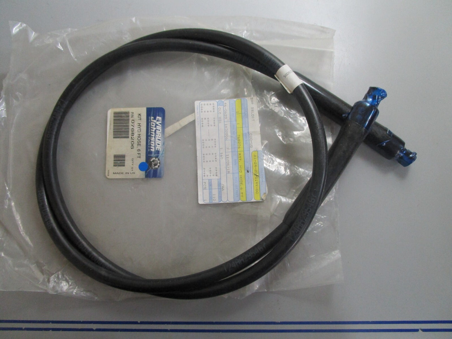 *NEW OEM* 0820 OMC Johnson Evinrude 6' Hydraulic Hose Kit 768206 0768206
