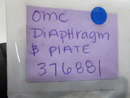 *NEW OEM* 0810 OMC Johnson Evinrude Diaphragm & Plate 376881 0376881