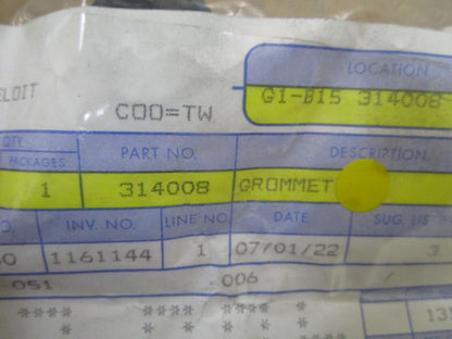 *NEW OEM* 0750 OMC Johnson Evinrude GROMMET 314008 0314008