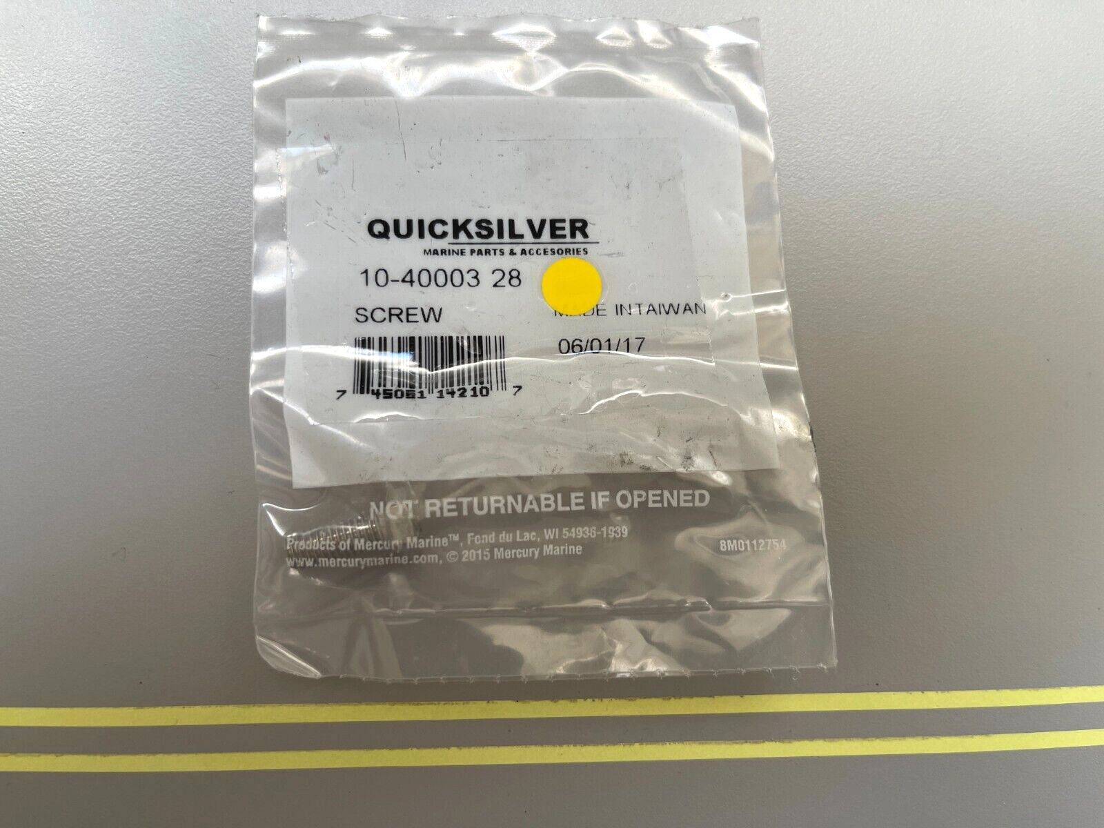 *NEW OEM* 0810 Mercury Quicksilver Screw 10-4000328