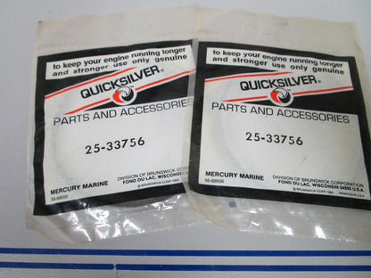 NEW OEM (LOT OF 2) 25-33756 Mercury Quicksilver O-Ring 0810