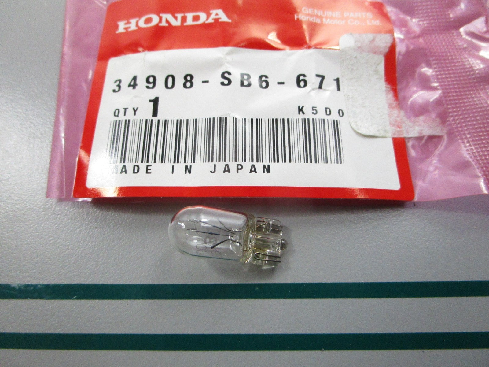 NEW OEM 34908-SB6-671 Honda Bulb 0810