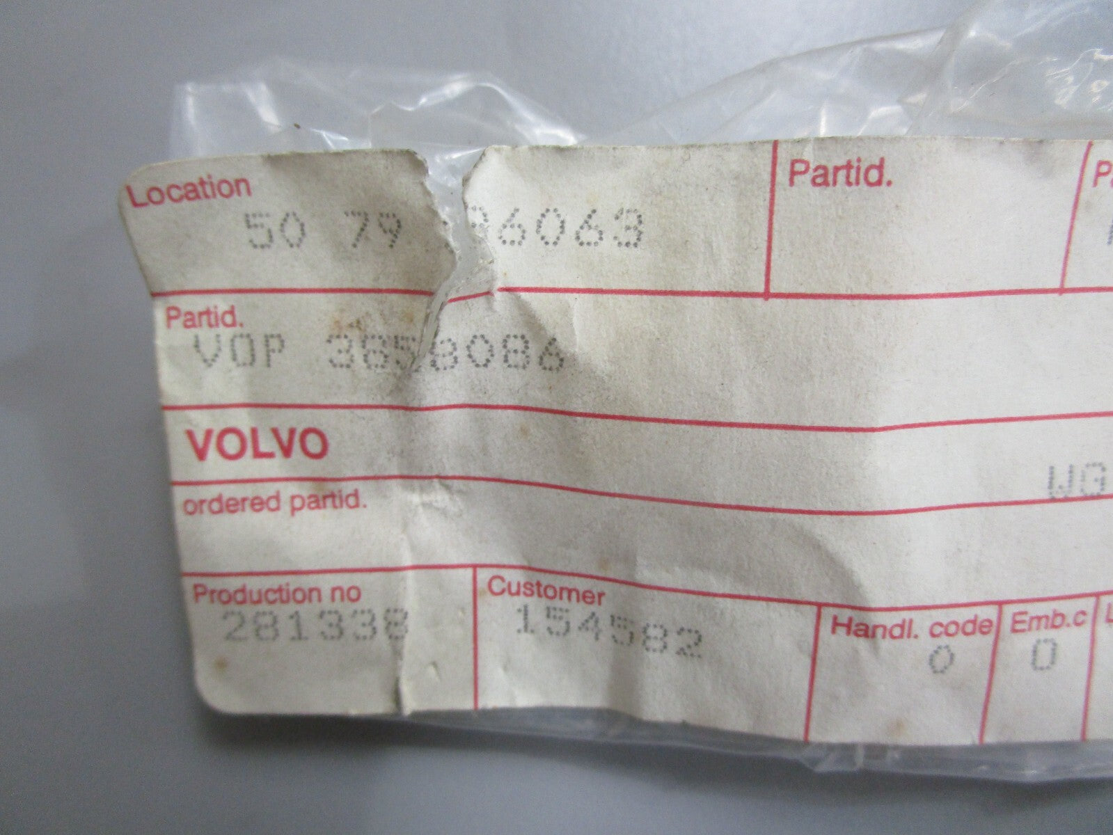 *NEW OEM* 0820 Volvo Penta Pump Cam 3858086