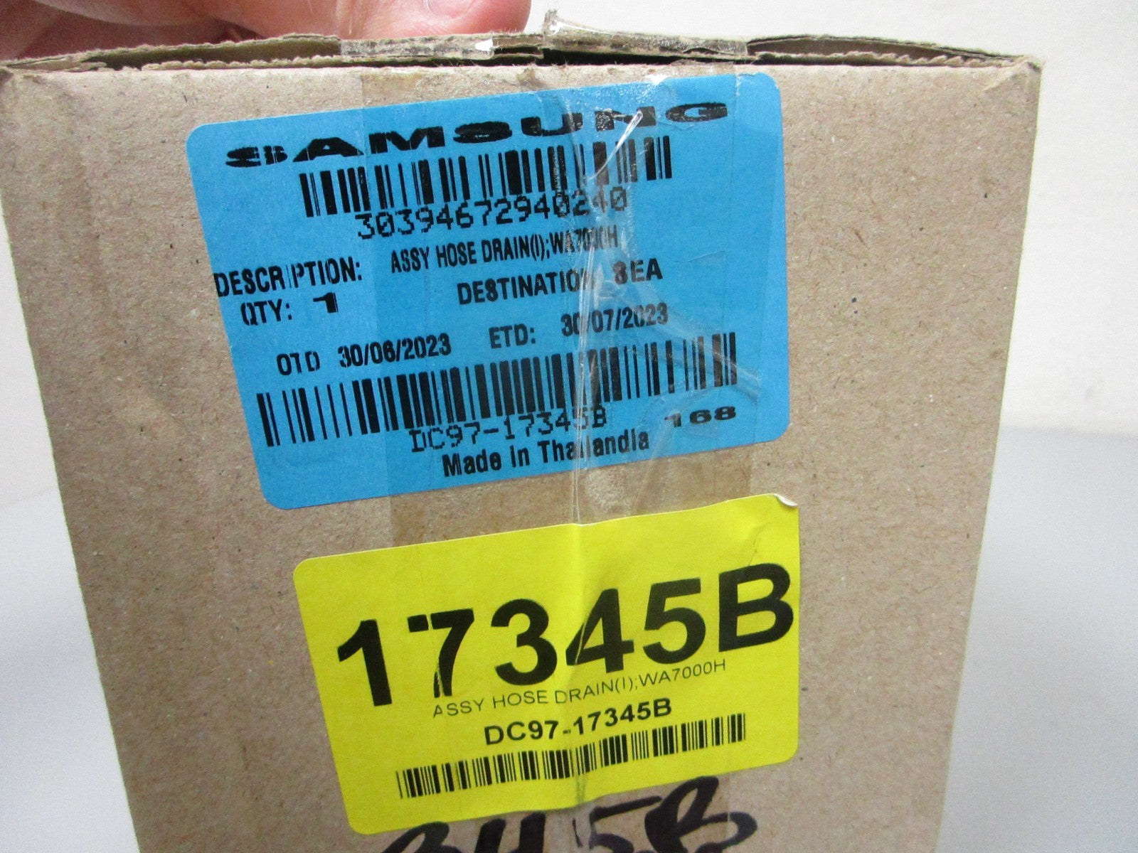 *NEW OEM* 0720 Samsung Washer Tub-to-Pump Water Drain Hose Assembly DC97-17345B