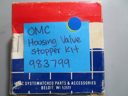 *NEW OEM* 0810 OMC Johnson Evinrude Housing Valve Stopper Kit 983799 0983799