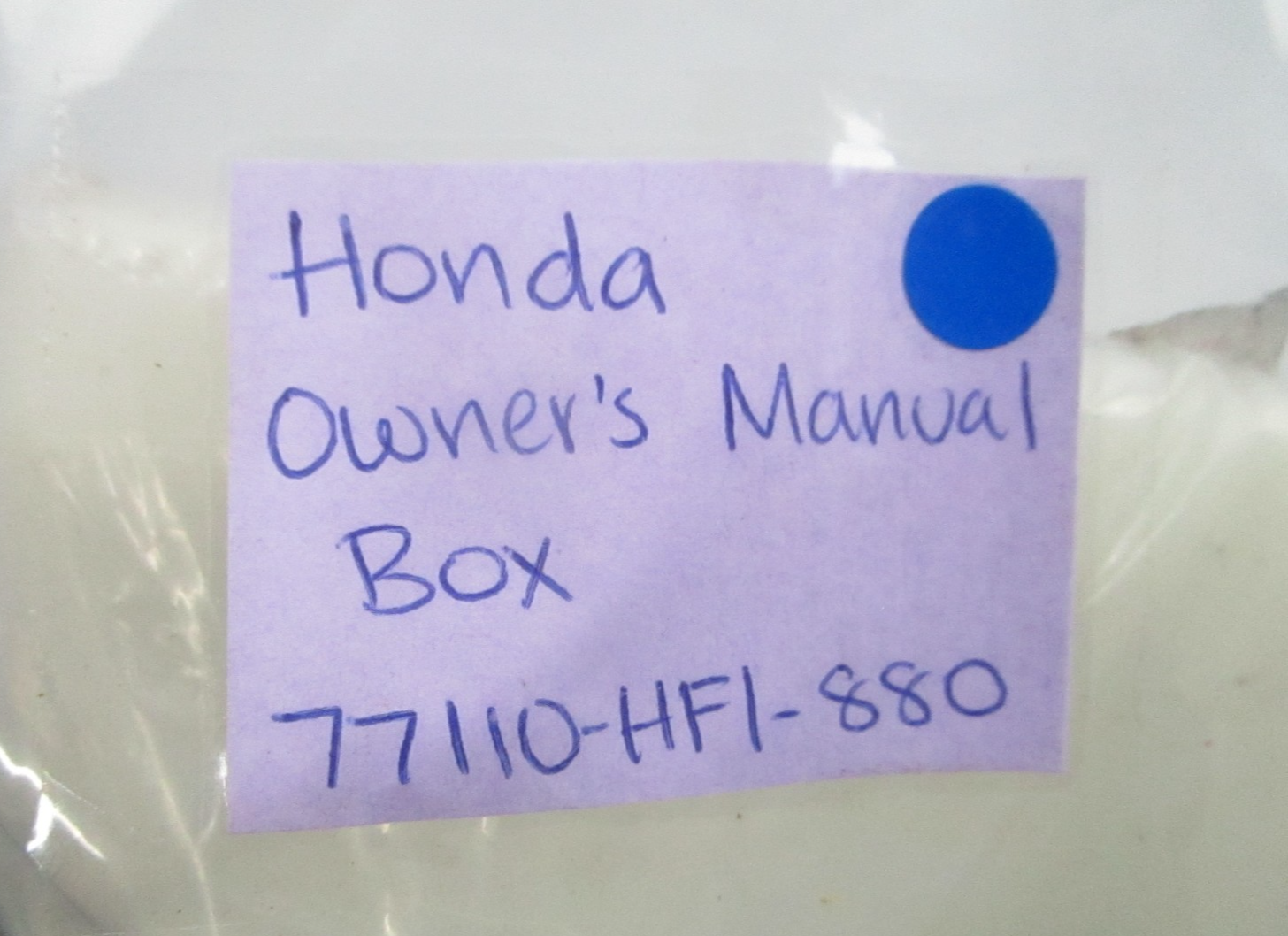 *NEW OEM* 0810 Honda Owner's Manual Box 77110-HF1-880
