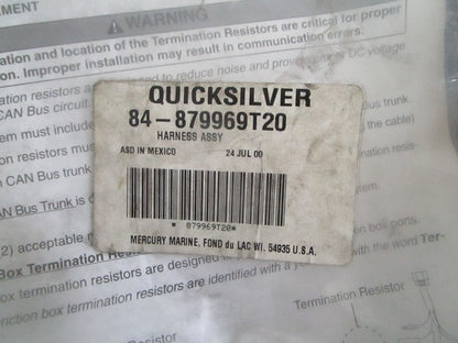 NEW OEM 84-879969T20 Mercury Quicksilver Harness Assy 0820