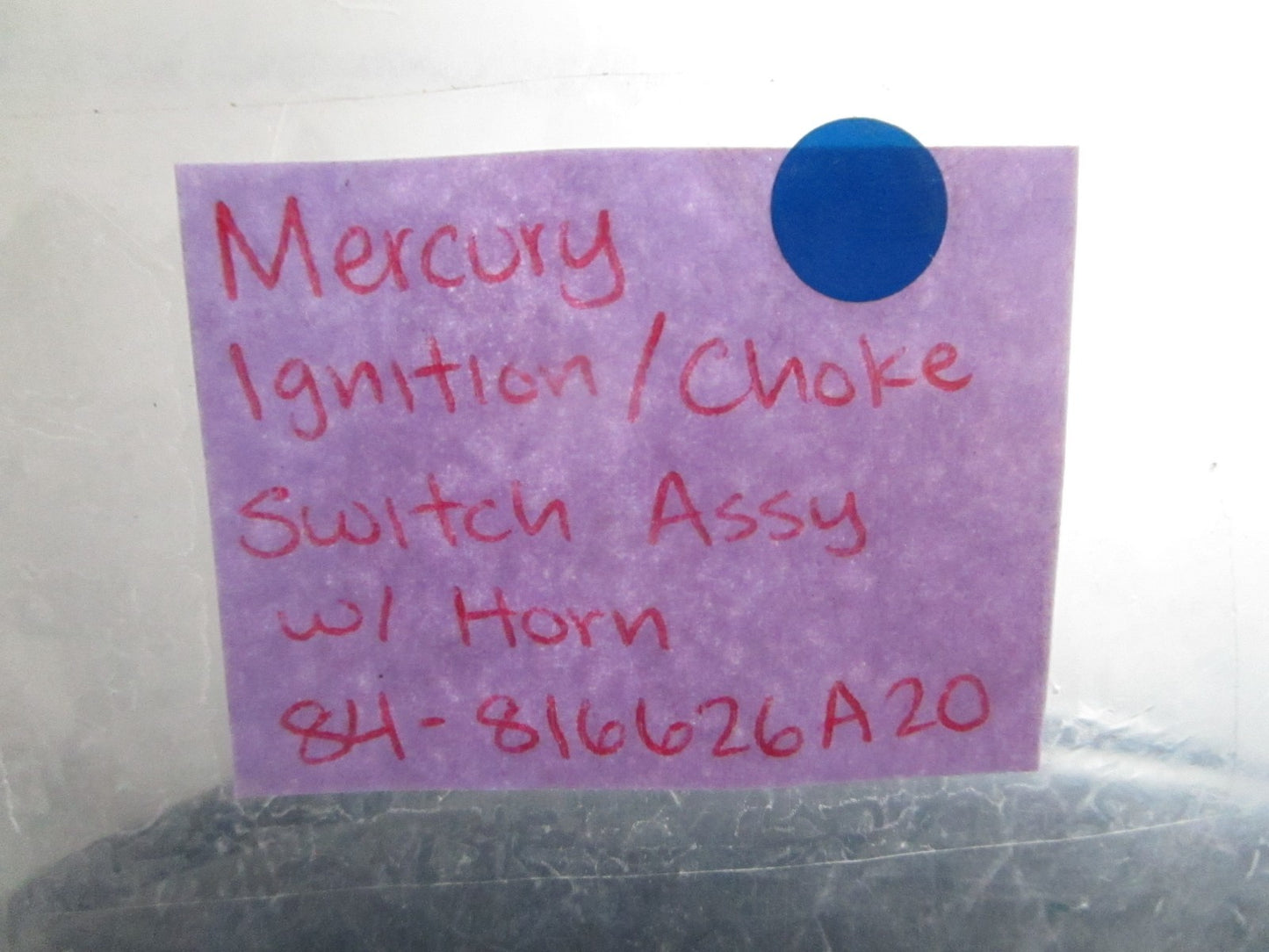 *NEW OEM* 0820 Mercury Quicksilver Ignition/Choke Switch Ay w/Horn 84-816626A20