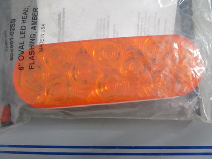 *NEW OEM* 0820 Federal Signal 6" Oval Flashing LED Light 605501-02SB