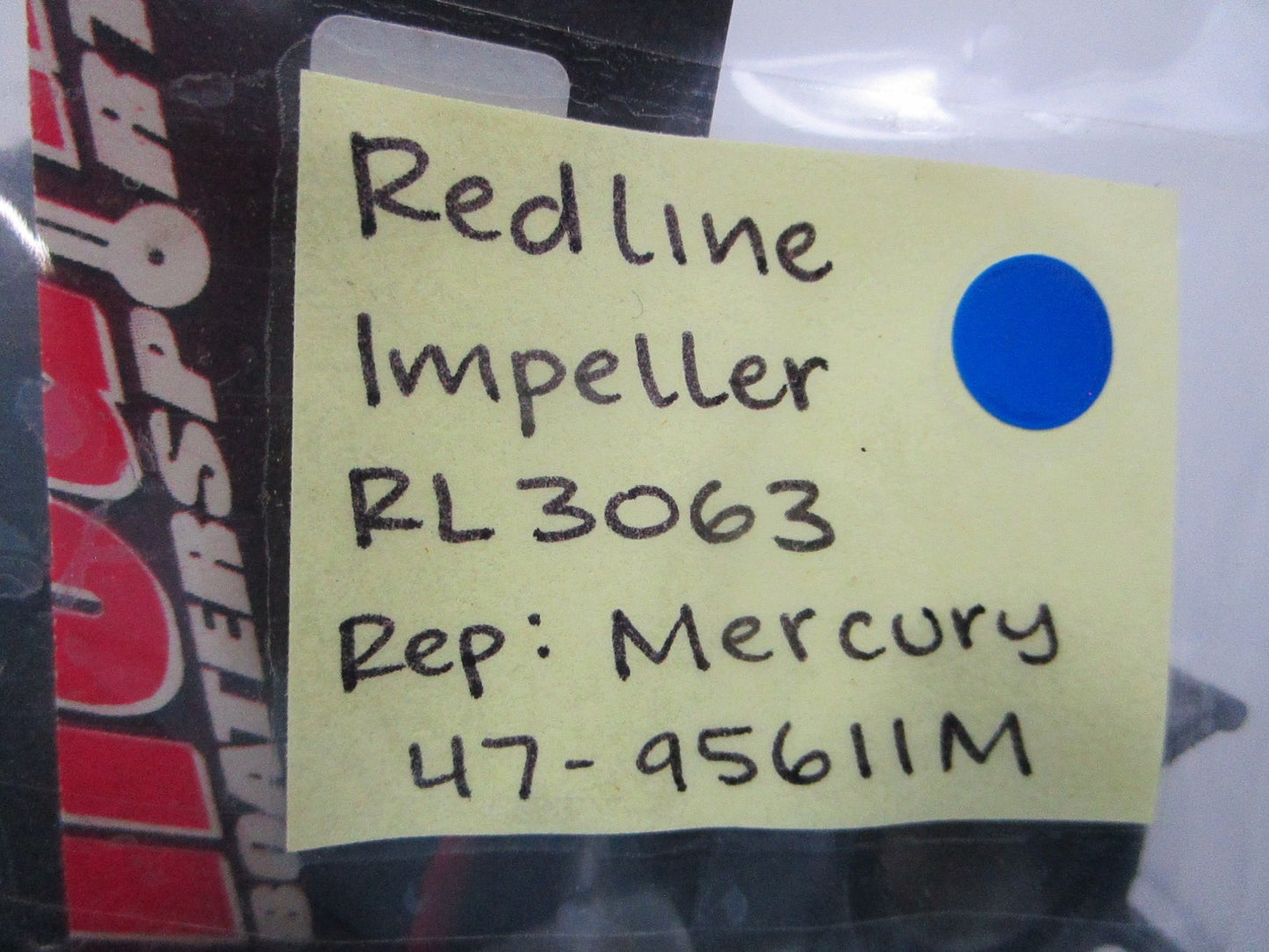NEW RL3063 Replaces: Mercury 47-95611M Red Line Impeller 0810