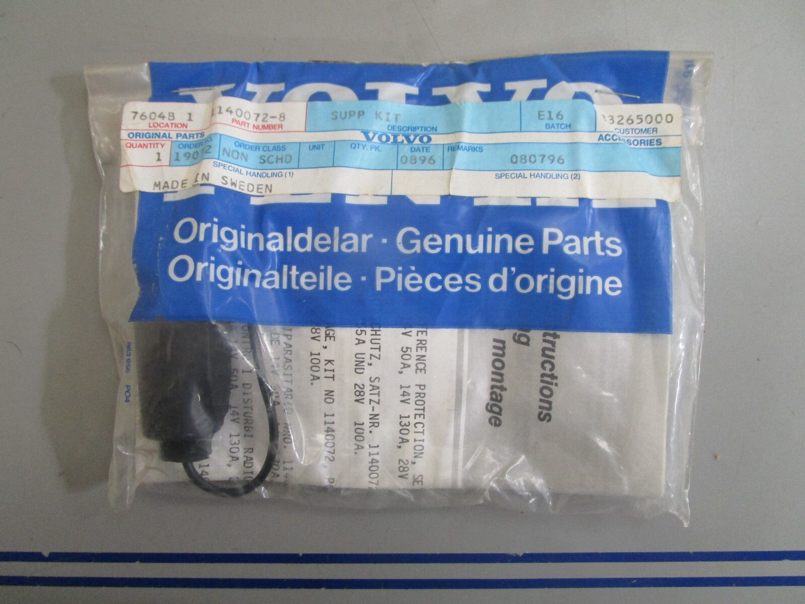 *NEW OEM* 0820 Volvo Penta Suppression Kit 1140072