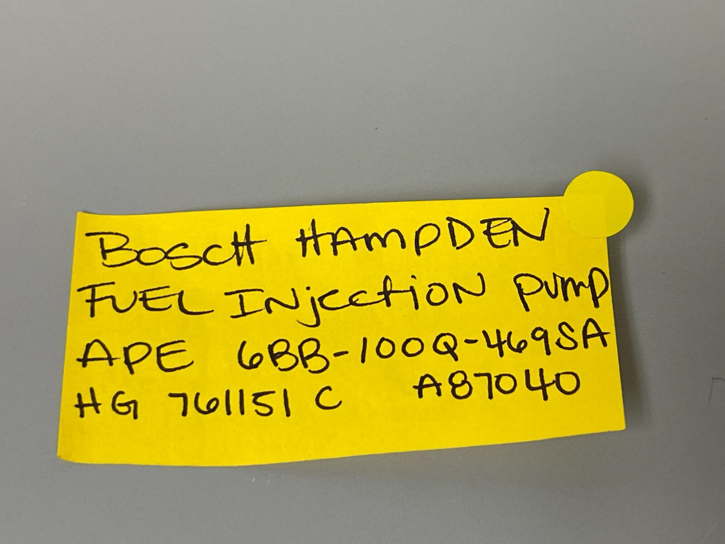 *OEM* 0720 Bosch Hampden Fuel Injection Pump APE 6BB-100Q-469SA 761151 A87040