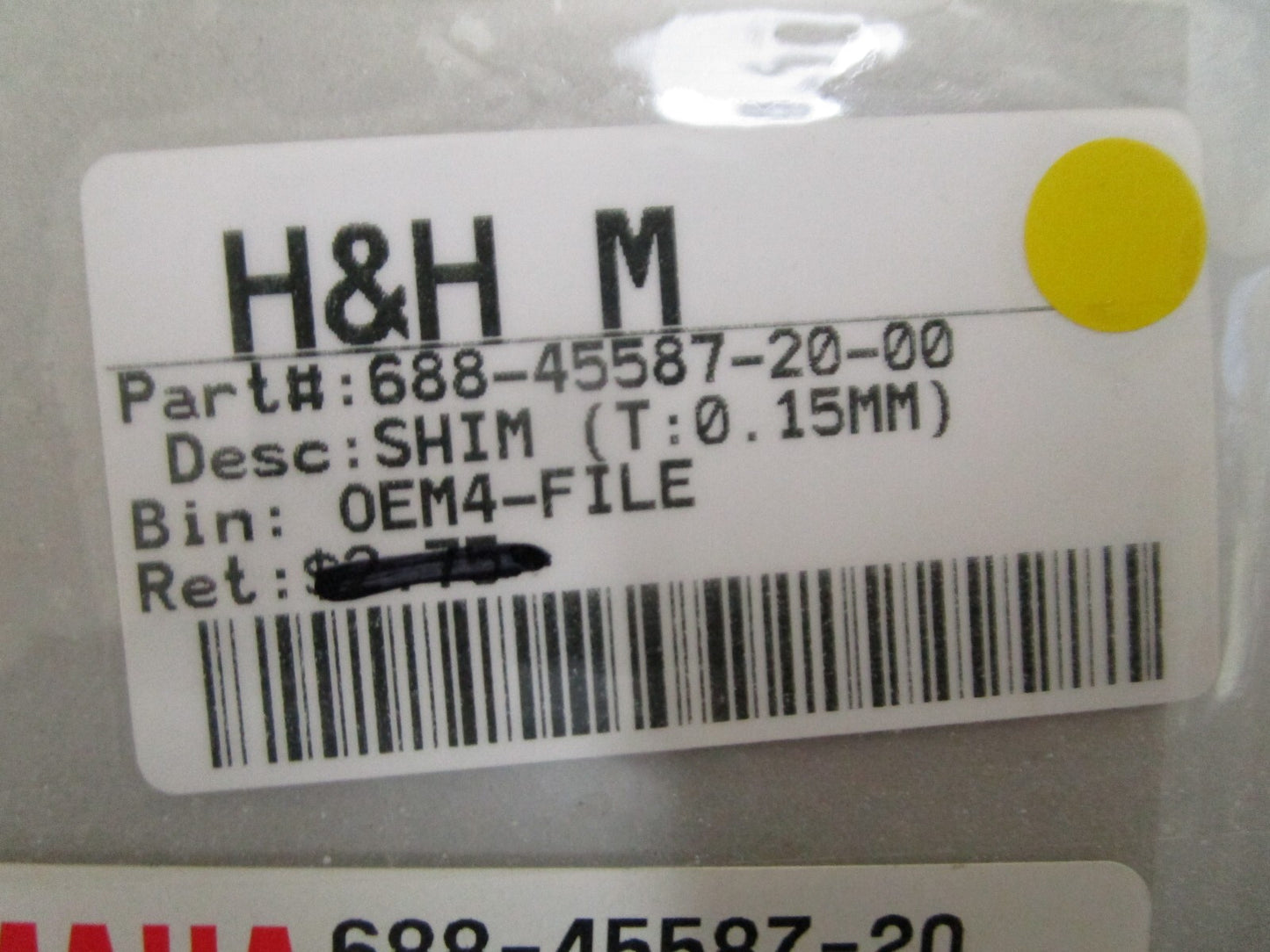 *NEW OEM* 0810 Yamaha (T:0.15MM) Shim 688-45587-20-00