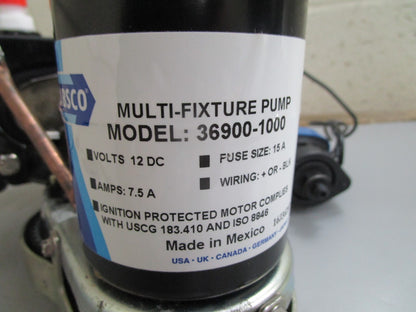 *NEW* 0820 Jabsco Fresh Water Pump 36900-1000