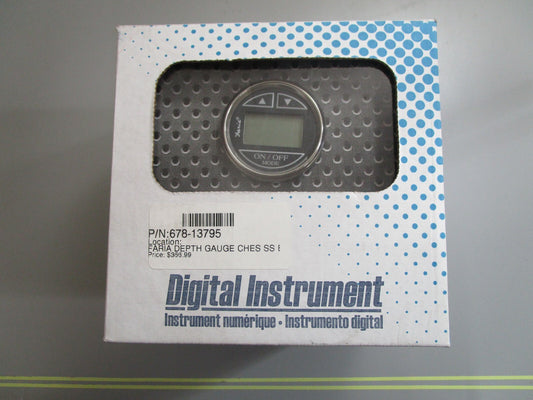 *NEW* 0820 Faria Chesapeake SS Black Depth Sounder F13795