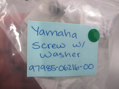 NEW OEM (LOT OF 5) 97985-06216-00 Yamaha Screw w/ Washer 0810