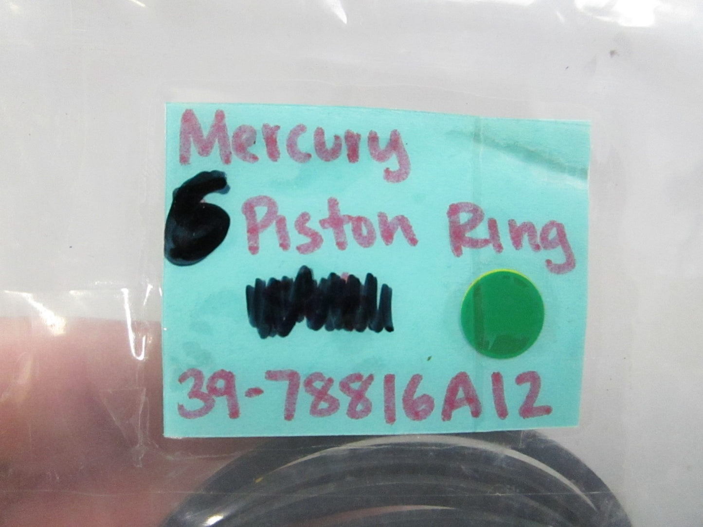 NEW OEM 39-78816A12 Mercury Quicksilver 6 Piston Ring Set 0810