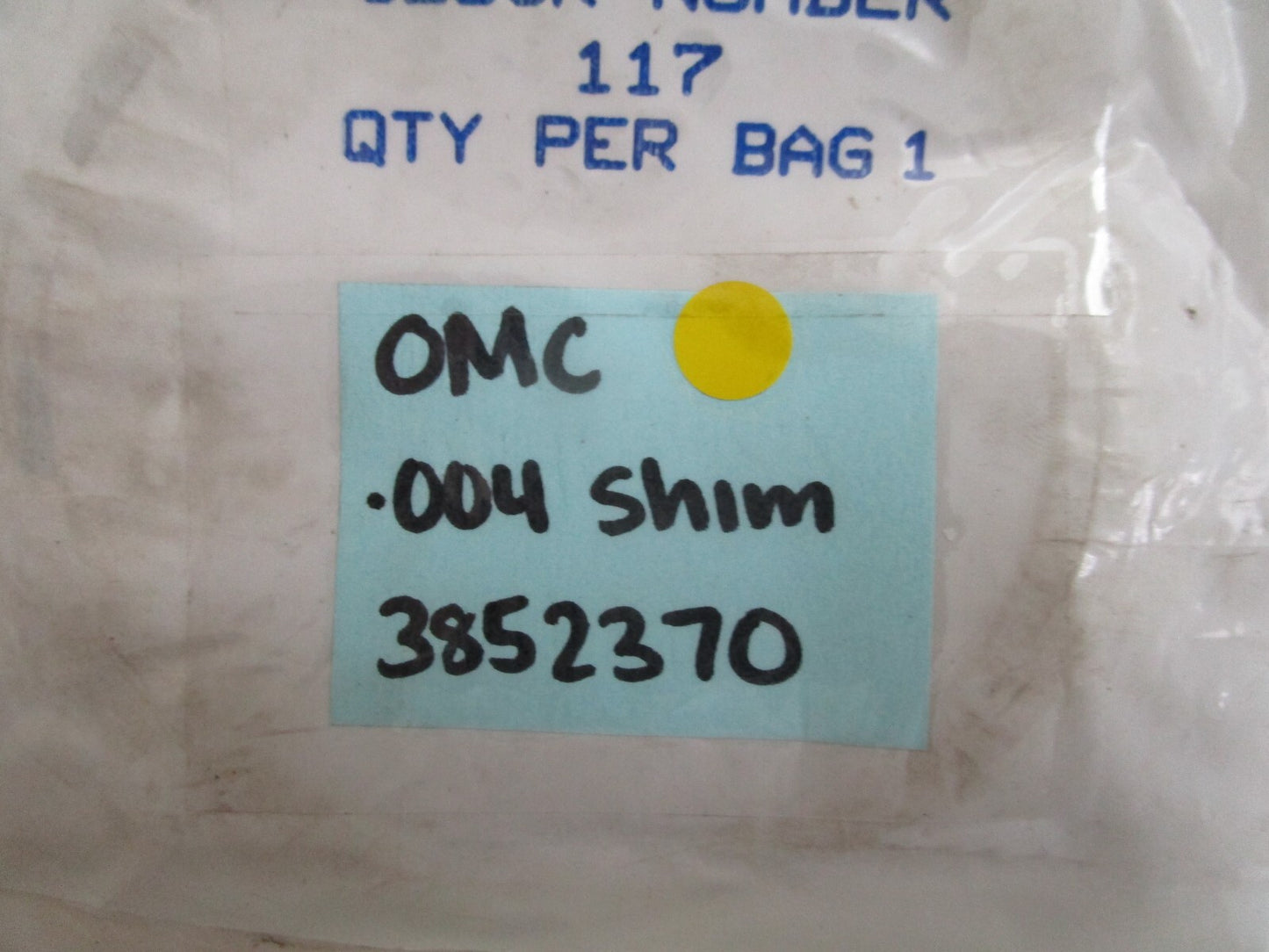 *NEW OEM* 0810 OMC Johnson Evinrude .004 Shim 3852370