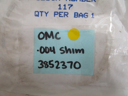 *NEW OEM* 0810 OMC Johnson Evinrude .004 Shim 3852370