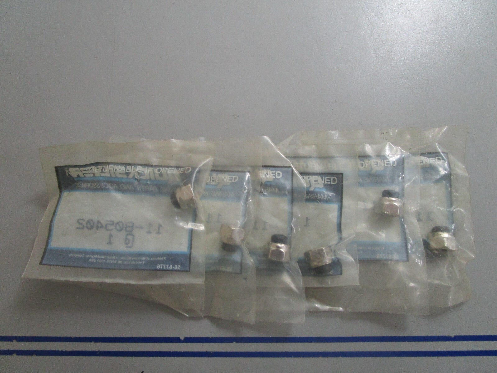 *NEW OEM* (LOT OF 6) 0810 Mercury Quicksilver Nut 11-805402