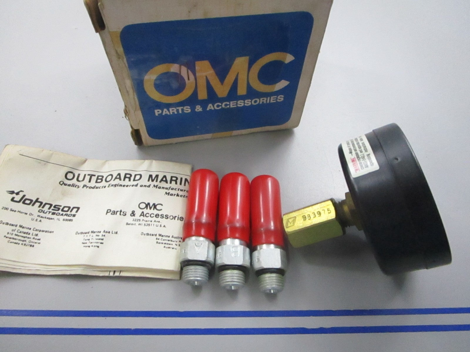 NEW OEM 983997 0983997 OMC Johnson Evinrude Pressure Gauge Kit 0810