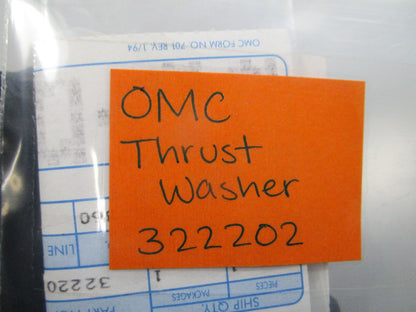 NEW OEM 322202 0322202 OMC Johnson Evinrude Thrust Washer 0810