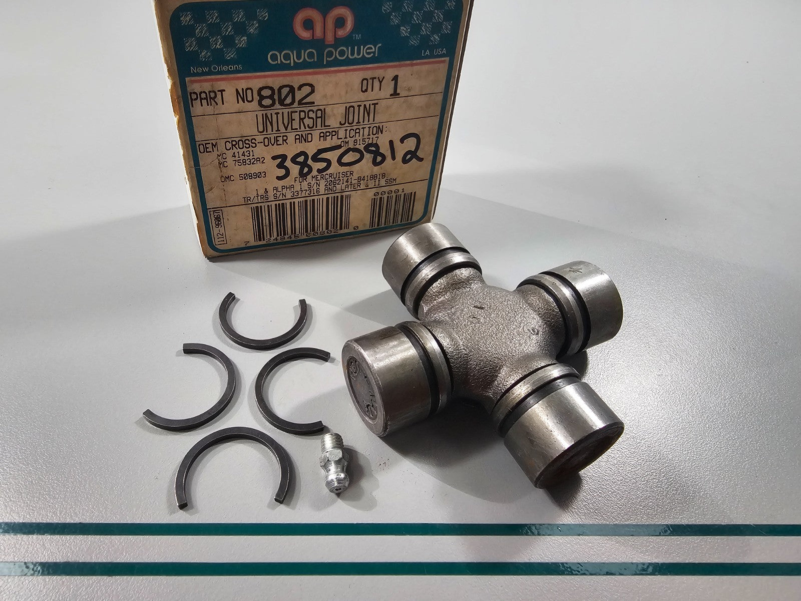 NEW 802 Rep: 41431 75832A2 508903 915717 3850812 Aqua Power Universal Joint 0810