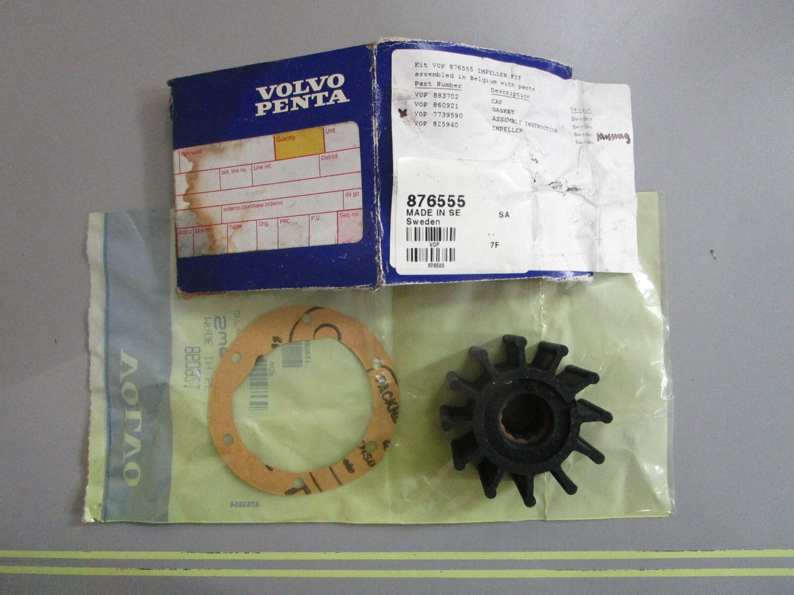 *NEW OEM* 0820 Volvo Penta Impeller Kit 876555