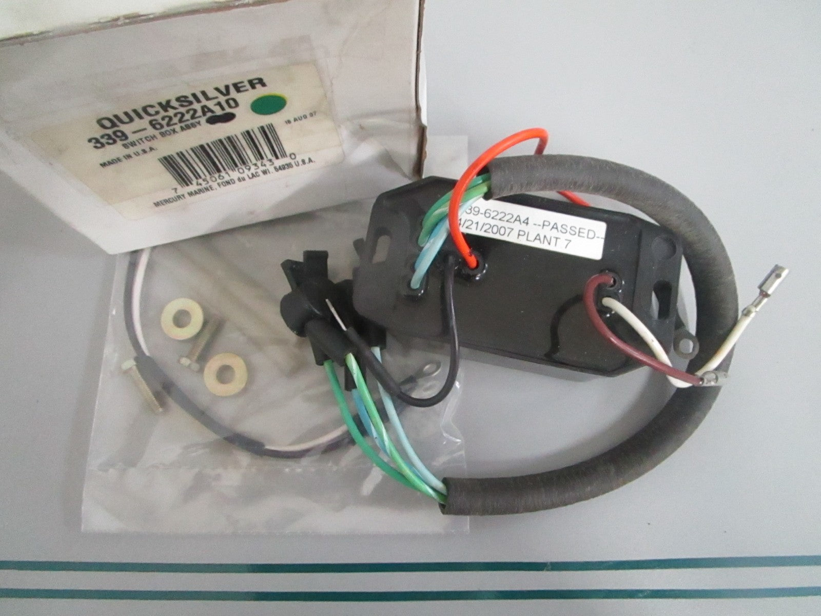 Mercury Quicksilver 339-6222A10 Switch Box Assy 2-Cyl 4-20HP NEW OEM 0820