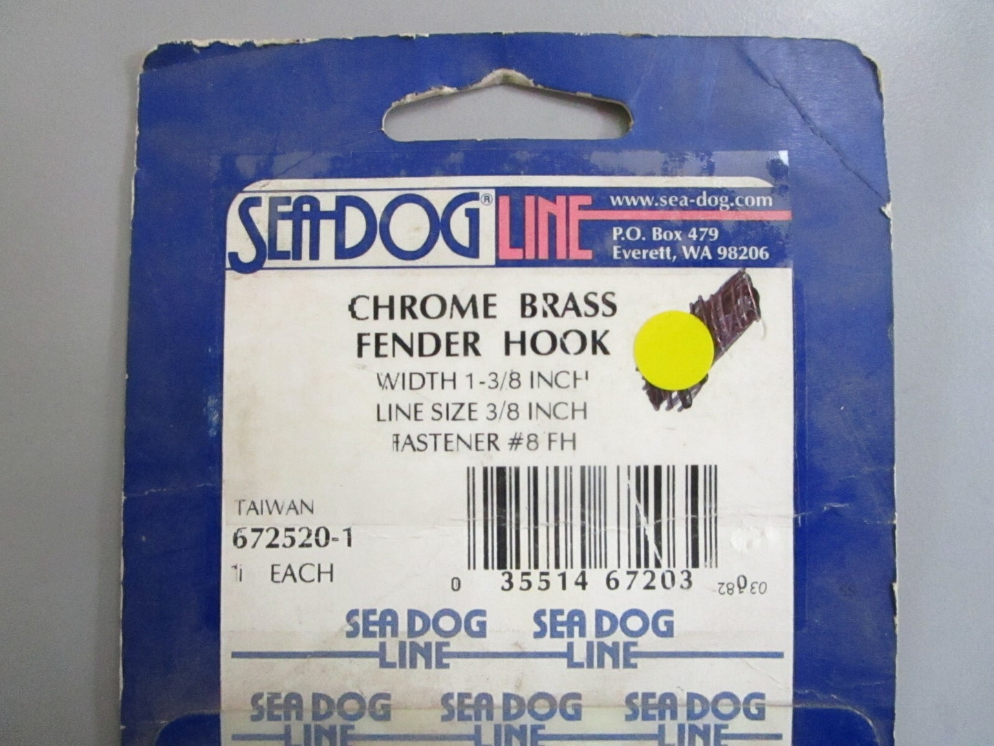 *NEW* 0750 Sea Dog  CHROME BRASS FENDER HOOK 672520-1