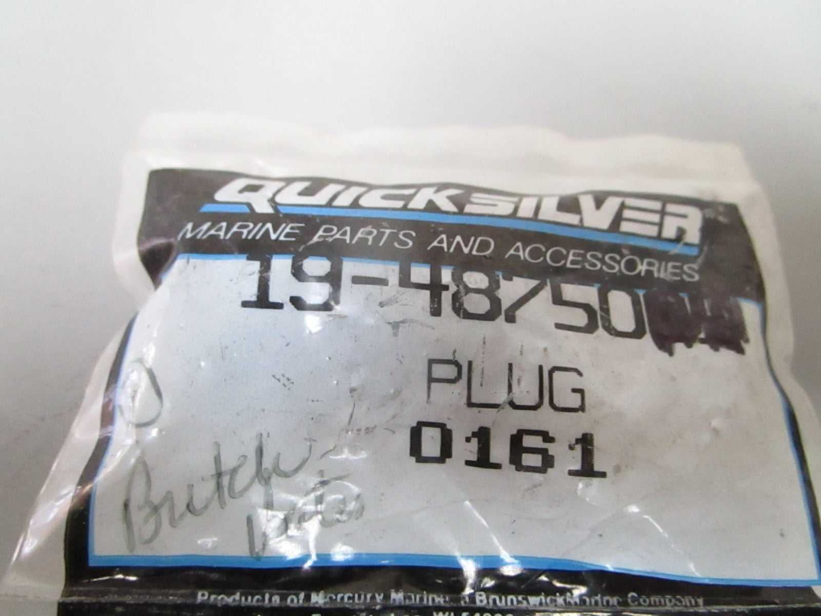 NEW OEM 19-48750 Mercury Quicksilver Plug 0810