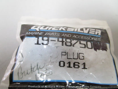 NEW OEM 19-48750 Mercury Quicksilver Plug 0810