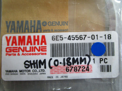 *NEW OEM* (LOT OF 2) 0810 Yamaha 0.18MM Shim 6E5-45567-01-18