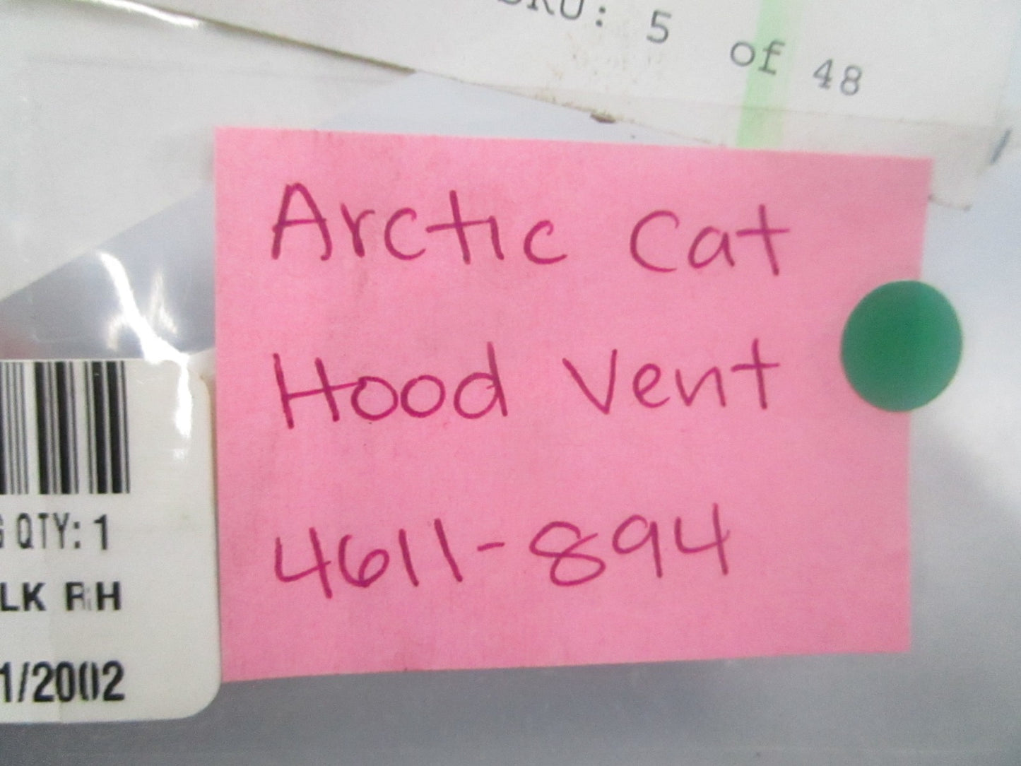 NEW OEM 4611-894 Arctic Cat Hood Vent 0810