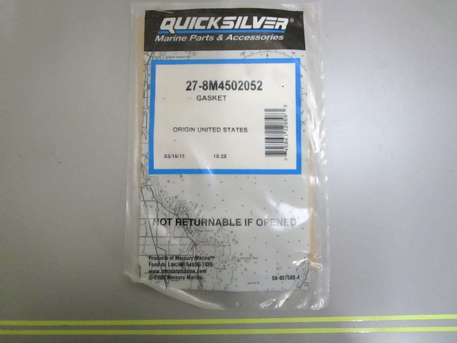 *NEW OEM* 0750 Mercury Quicksilver WATER PUMP GASKET 27-8M4502052