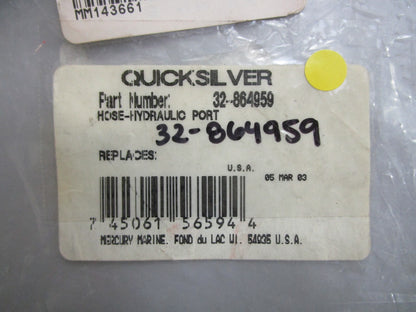 *NEW OEM* 0810 Mercury Quicksilver Hydraulic Port Hose 32-864959