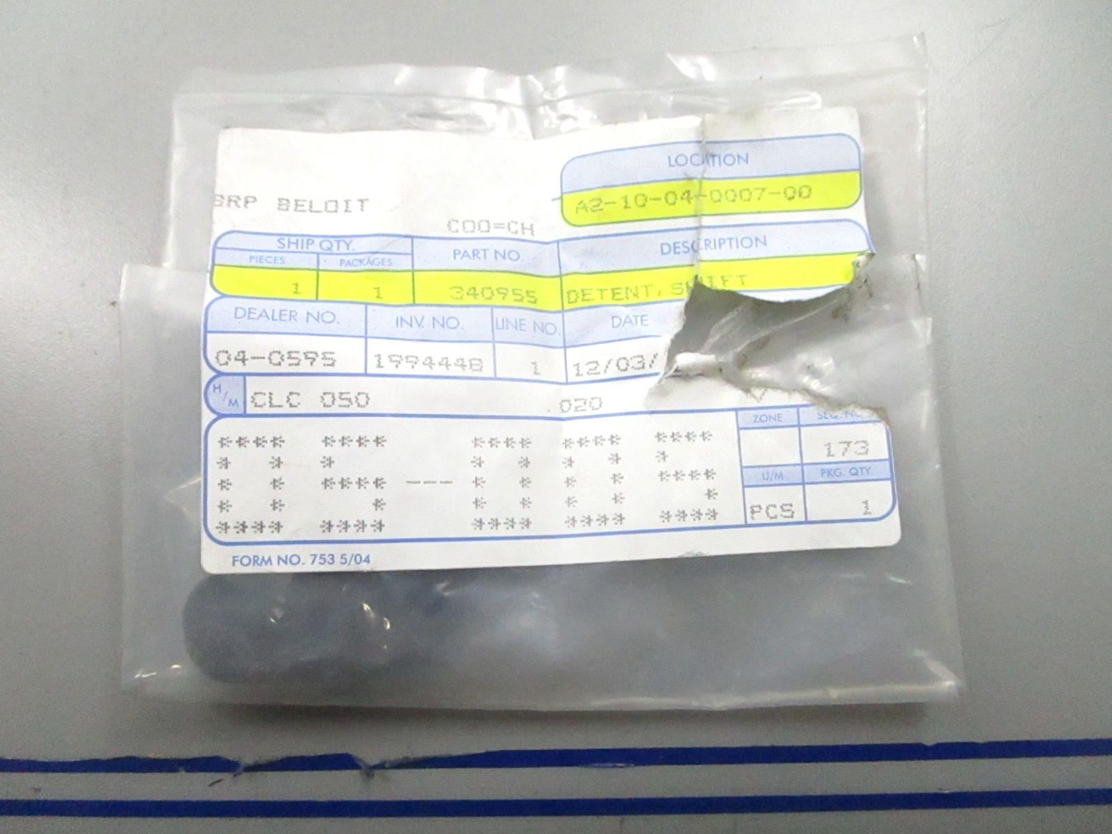 *NEW OEM* 0810 OMC Johnson Evinrude Shift Detent 340955 0340955