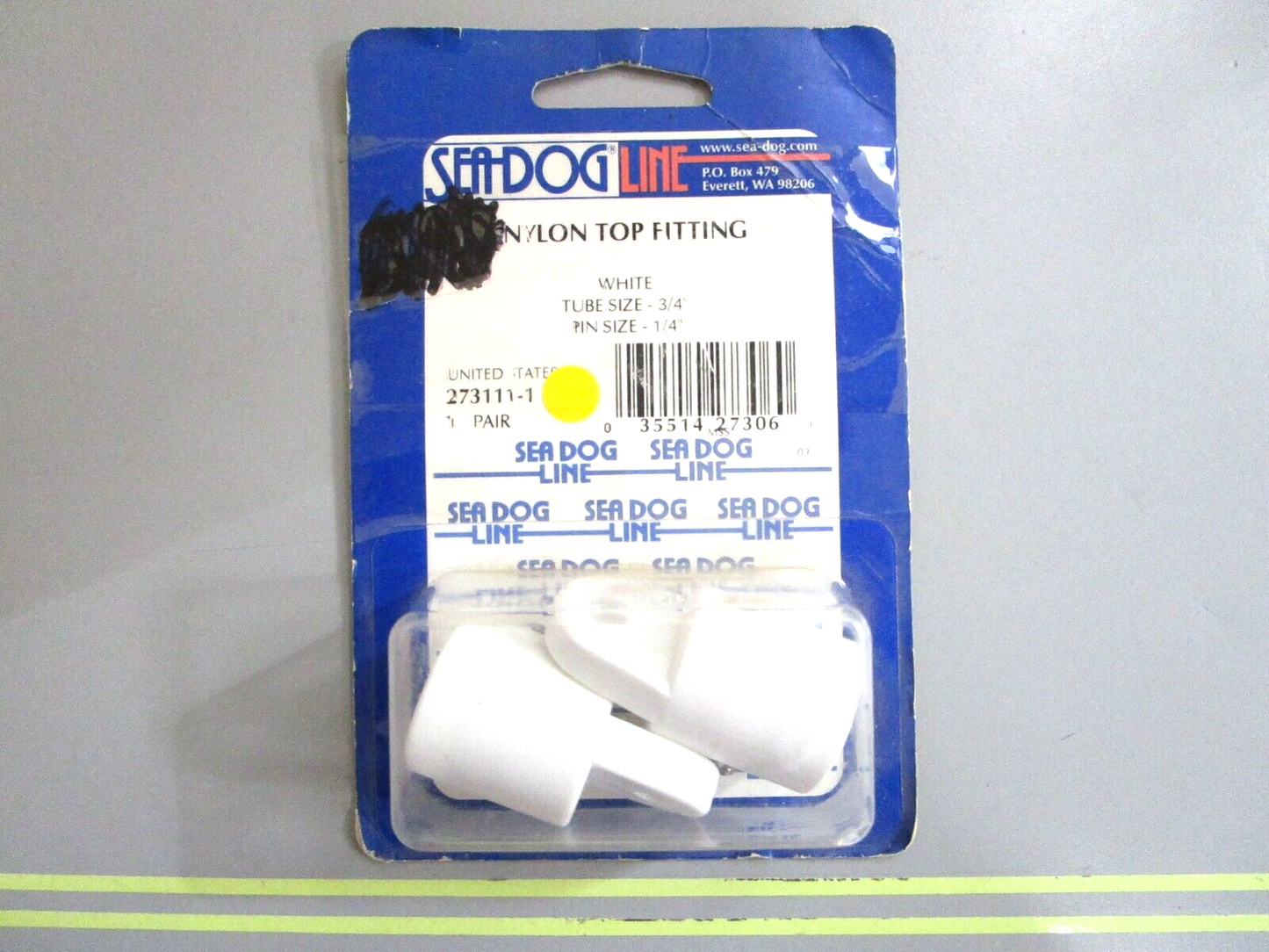 *NEW* 0750 Sea Dog  NYLON TOP FITTING (White) 273111-1