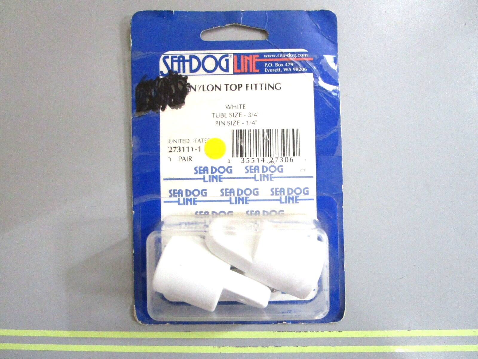 *NEW* 0750 Sea Dog  NYLON TOP FITTING (White) 273111-1