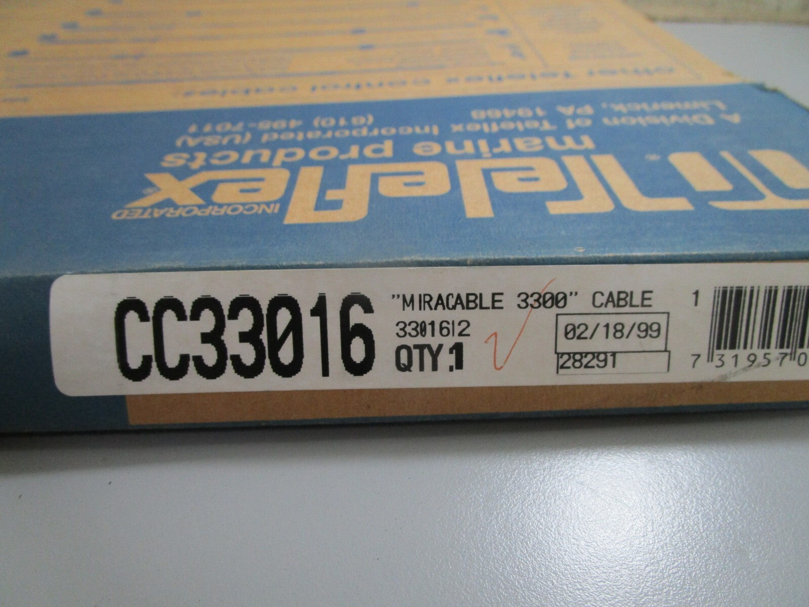 *NEW* 0820 Teleflex 16' Control Cable CC33016