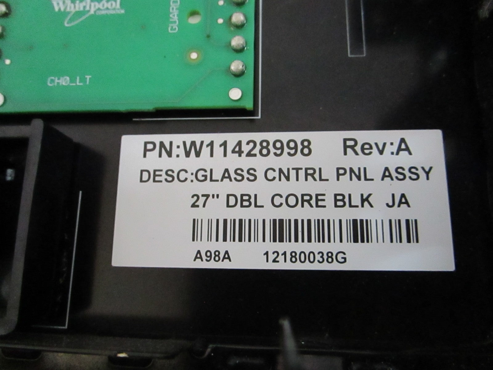 Whirlpool NEW OEM Glass Electronic Control Panel W11428998 NOS Genuine 0820