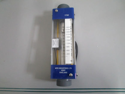 MPB Industries Series 1750 Variable Area Flowmeter Glass Tube NEW OEM 0820