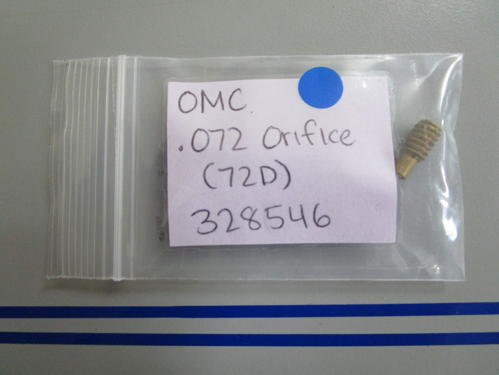 *NEW OEM* 0810 OMC Johnson Evinrude .072 Orifice (72D) 328546 0327546