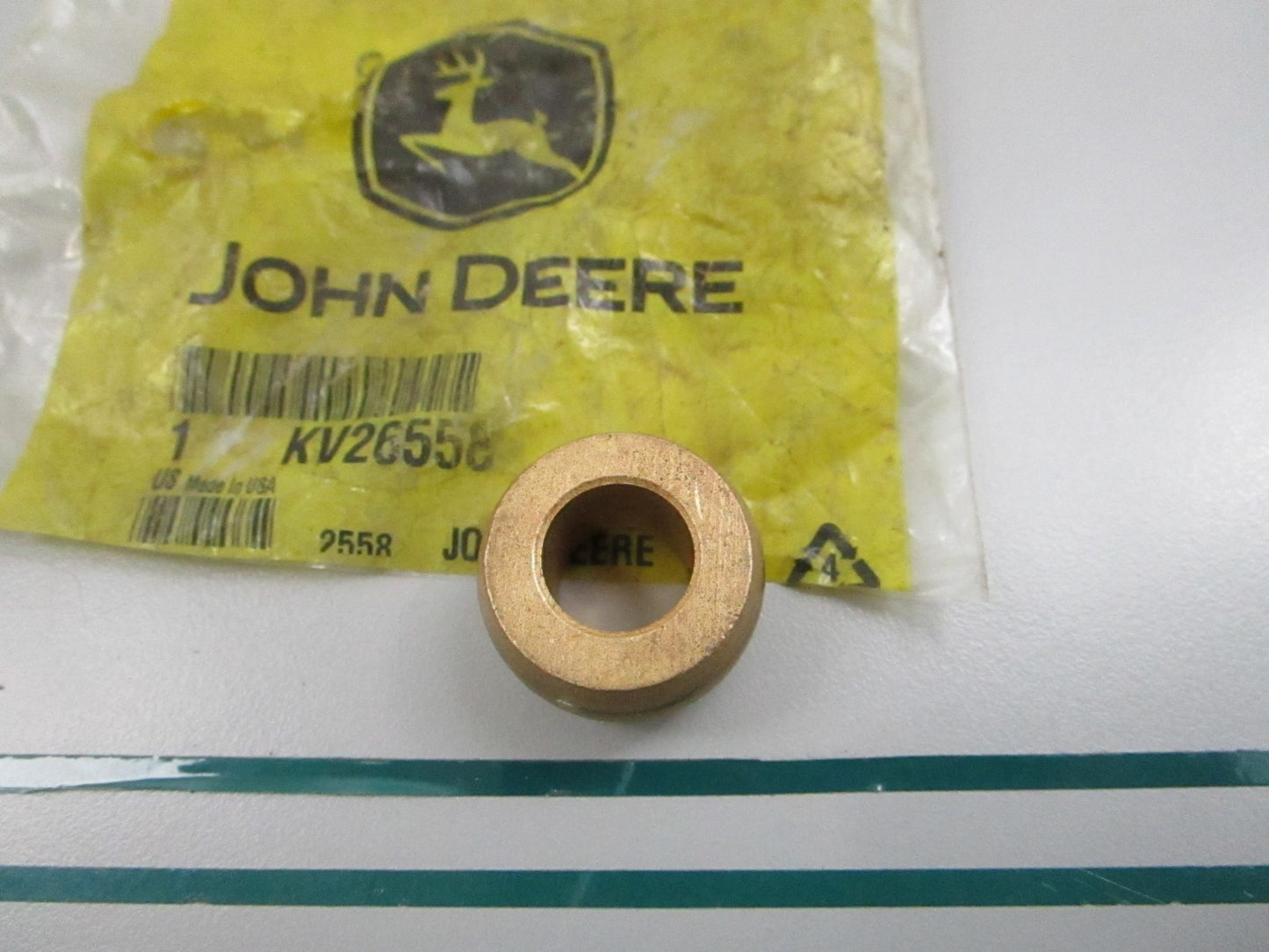 John Deere NEW OEM Bushing KV26558 240 250 260 313 317 318 320 323 Skid NOS 0810
