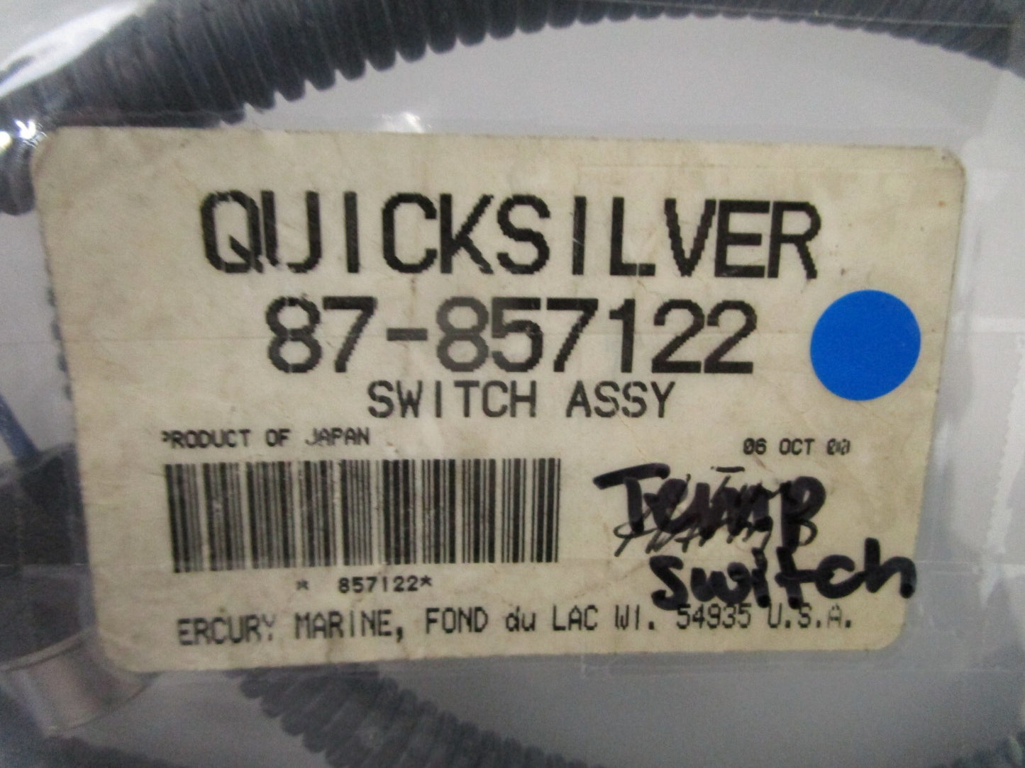 *NEW OEM* 0810 Mercury Quicksilver Temperature Switch 87-857122