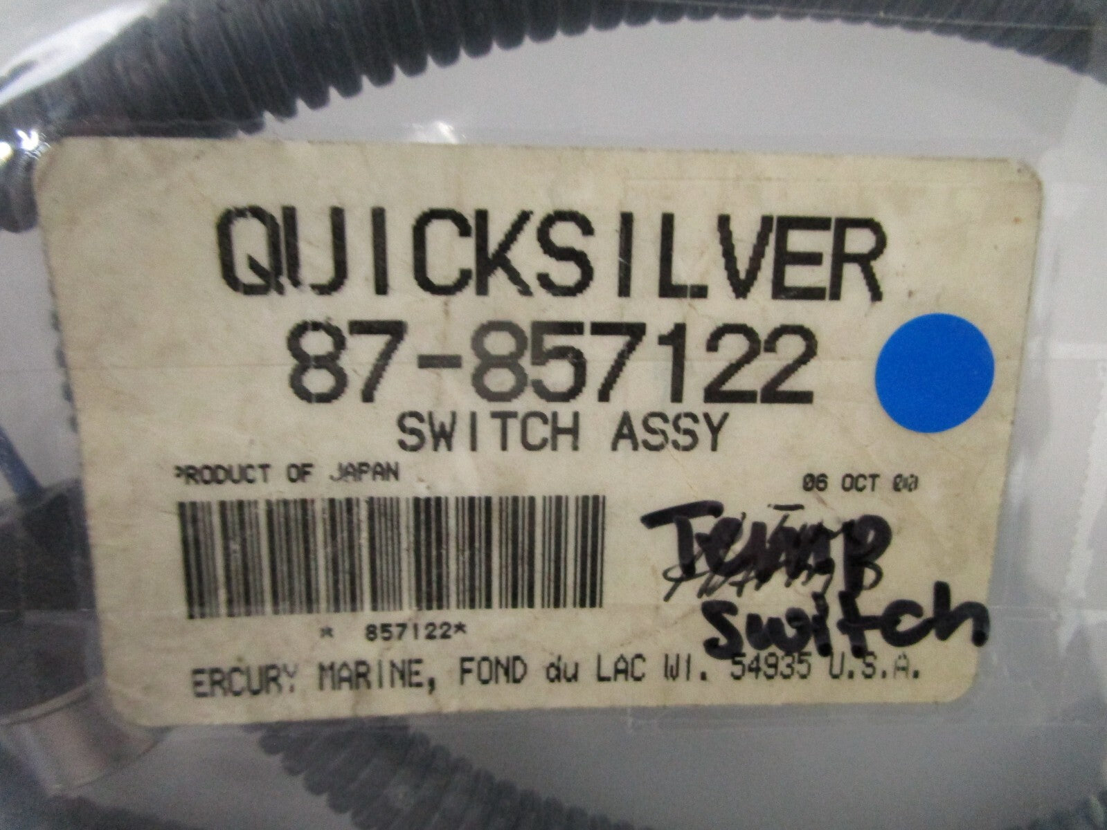 *NEW OEM* 0810 Mercury Quicksilver Temperature Switch 87-857122