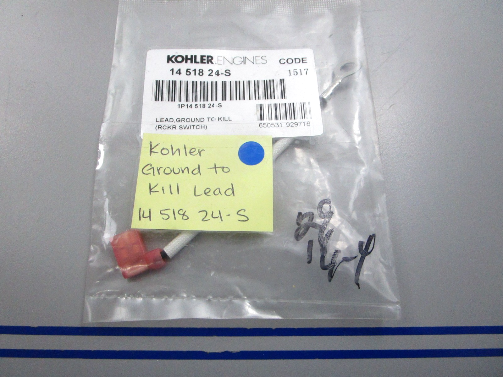 NEW OEM 14 518 24-S Kohler Ground to Kill Lead 0810