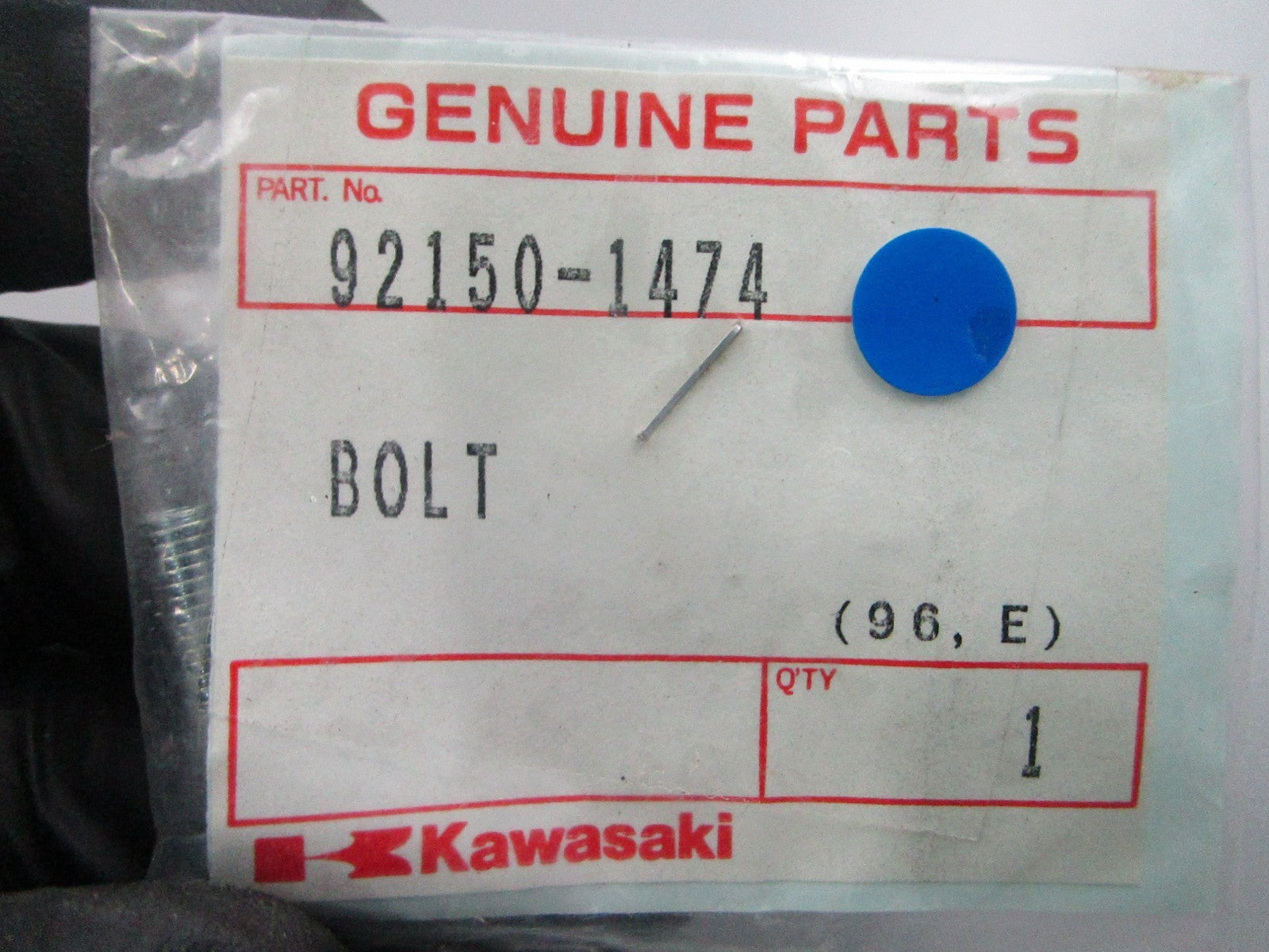 NEW OEM Kawasaki 92150-1474 Bolt 0810
