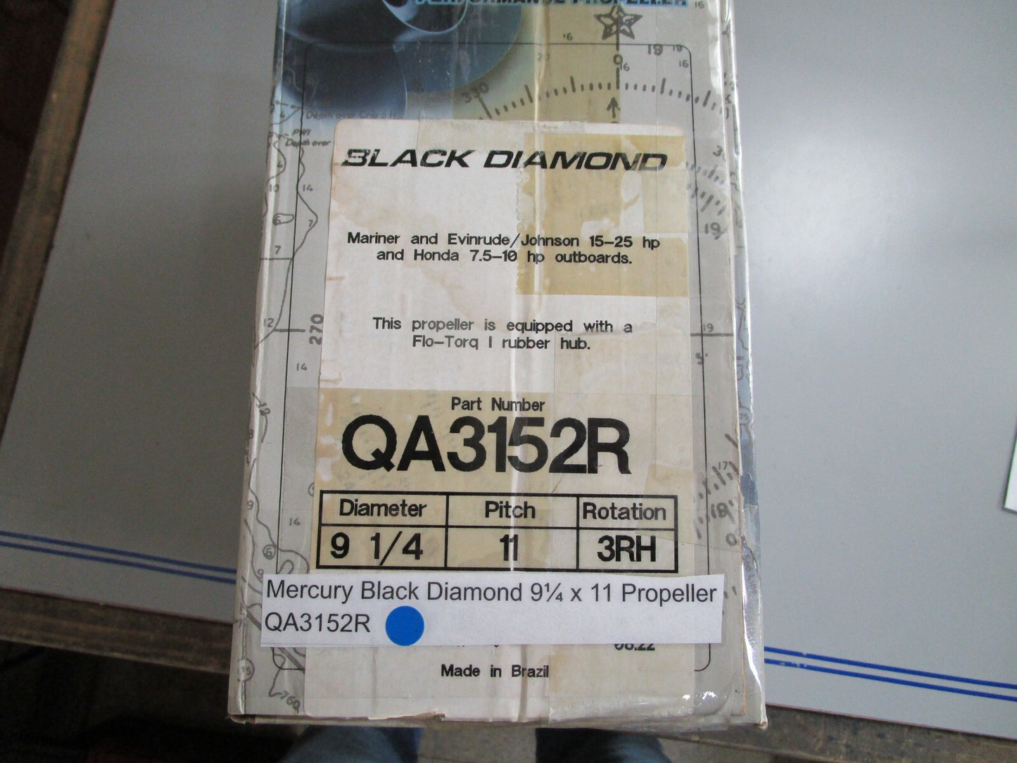 *NEW OEM* 0720 Mercury Black Diamond 9¼ x 11 Propeller QA3152R